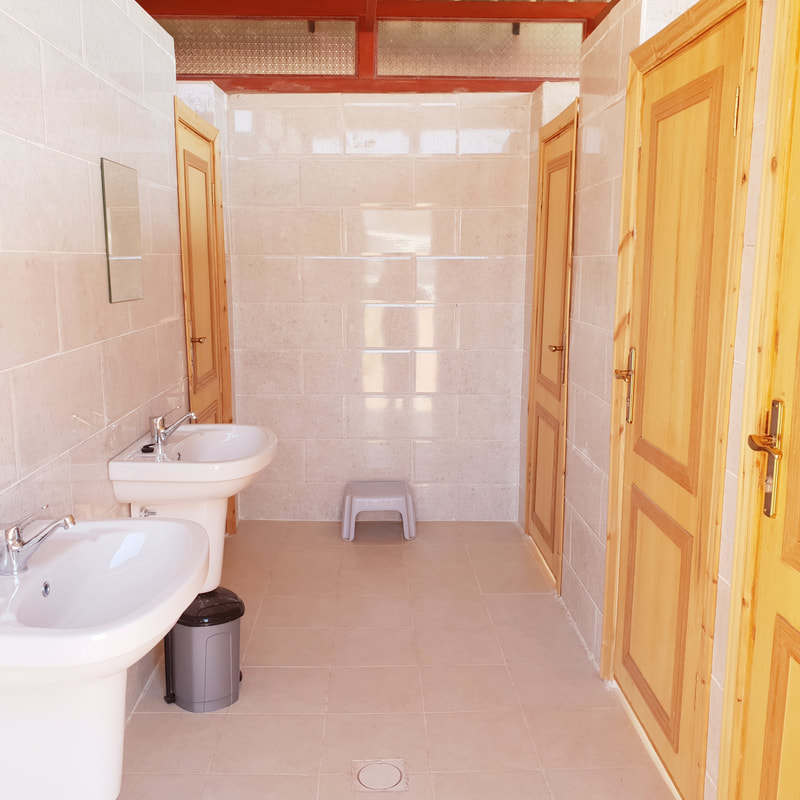 wadi rum camp, wadi rum best camp, Bathroom facilities in Wadi Rum desert