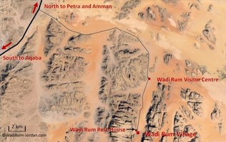 wadi rum map, Travel to wadi rum, how to get to Wadi Rum