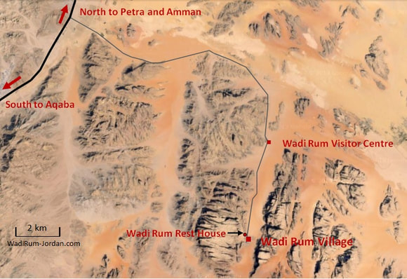 How to get to Wadi Rum, wadi rum map