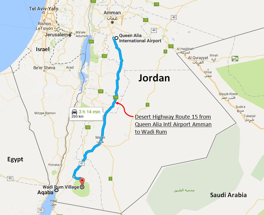 From Amman airport to Wadi Rum